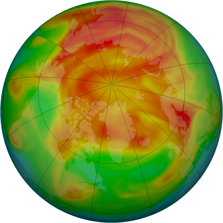 Arctic ozone map for 05 April 2006